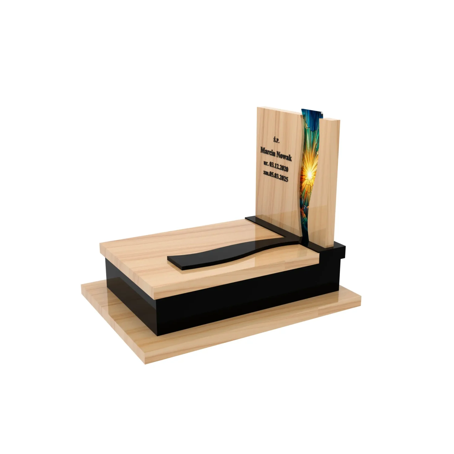 Pomnik dla dziecka z witrażem nieba D 85+360 – photo №4