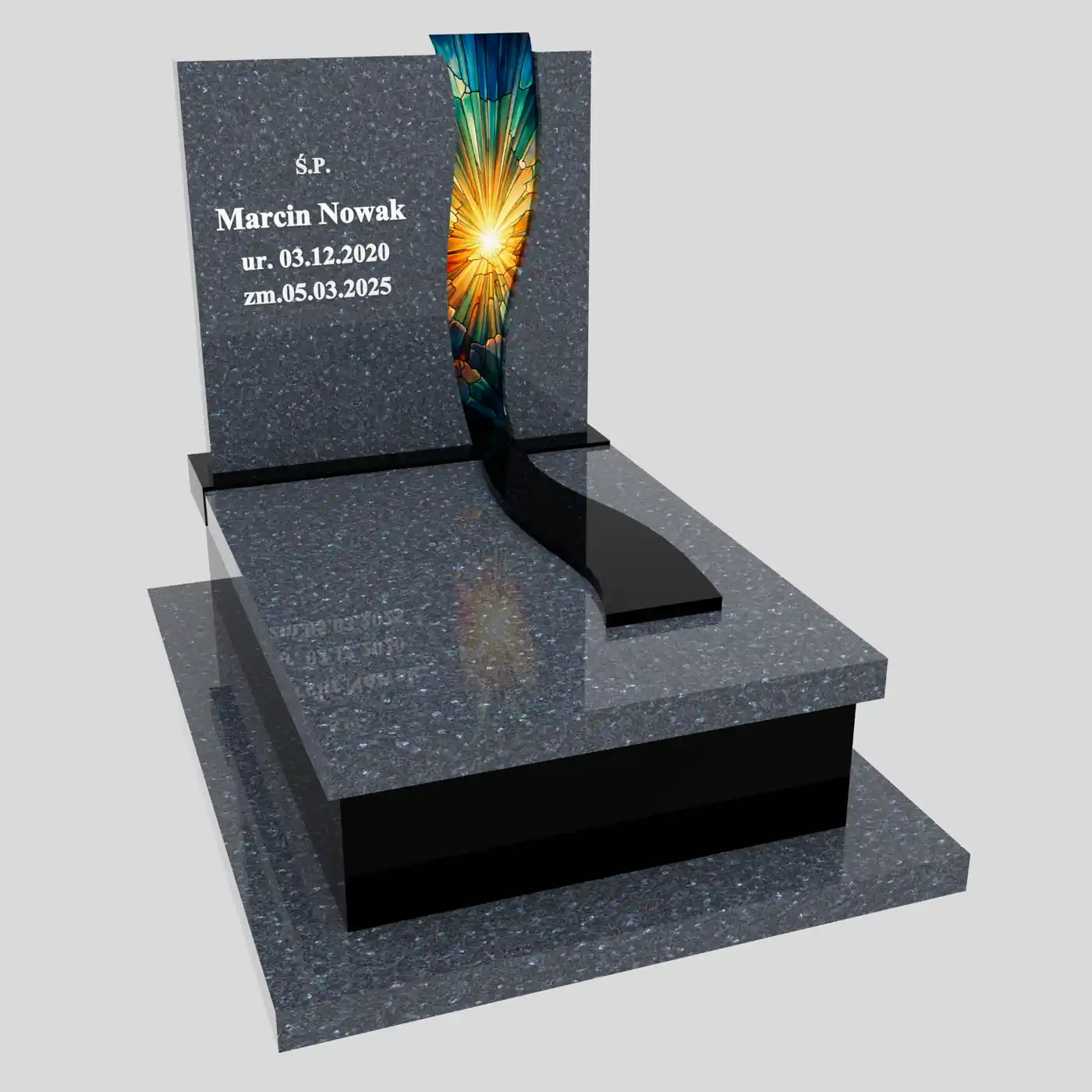 Pomnik dla dziecka z witrażem nieba D 85 zdjęcie 93