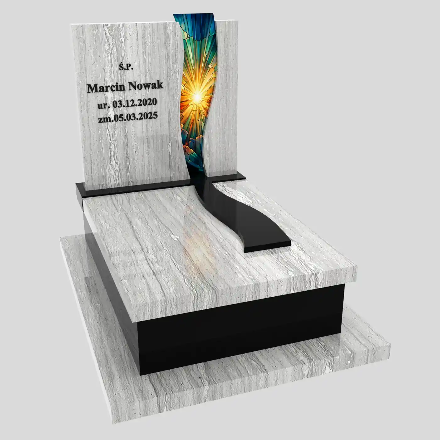 Pomnik dla dziecka z witrażem nieba D 85 zdjęcie 92