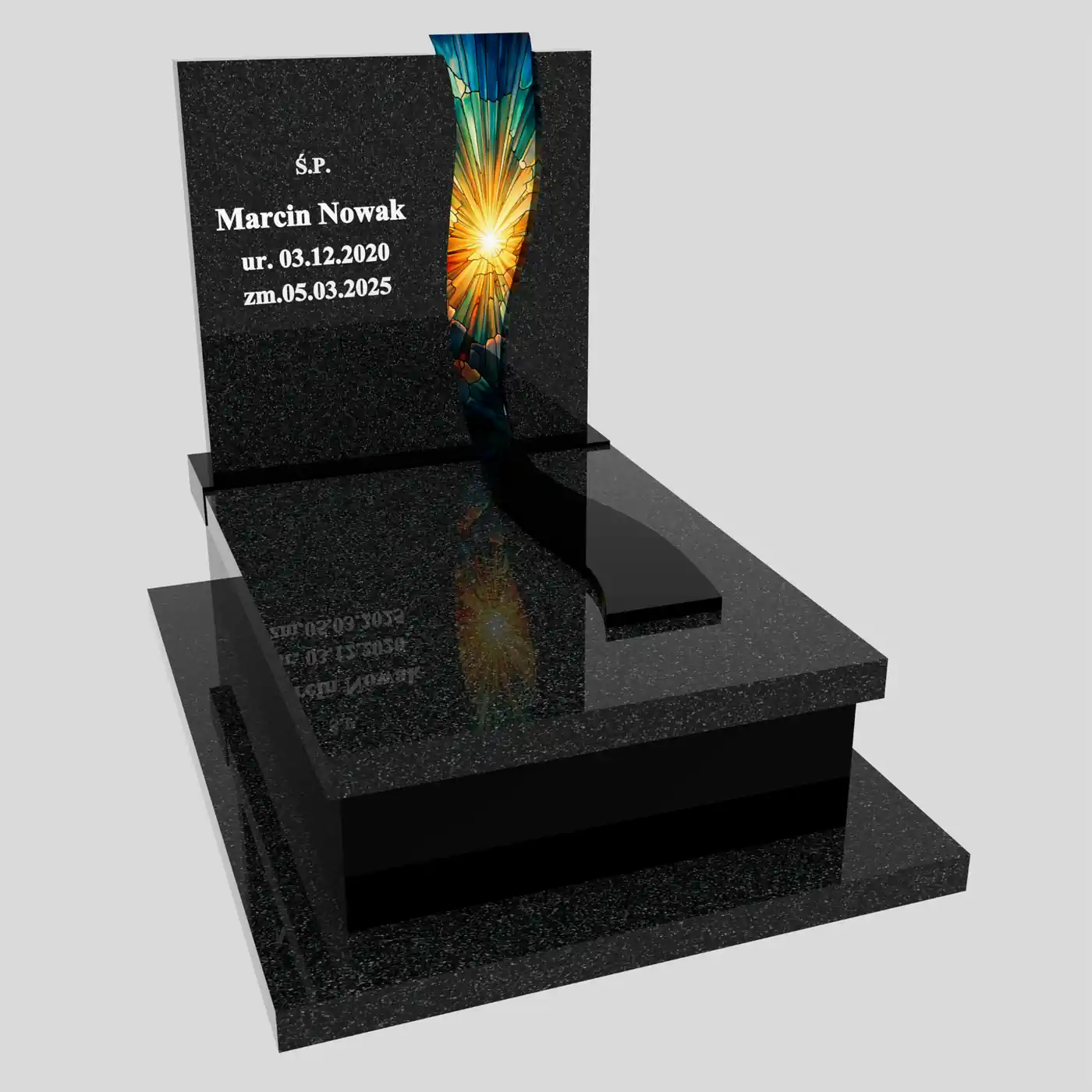 Pomnik dla dziecka z witrażem nieba D 85 zdjęcie 90