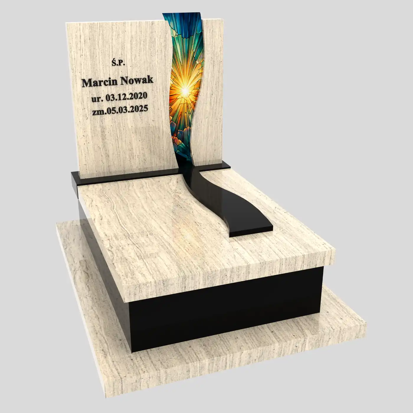 Pomnik dla dziecka z witrażem nieba D 85 zdjęcie 89