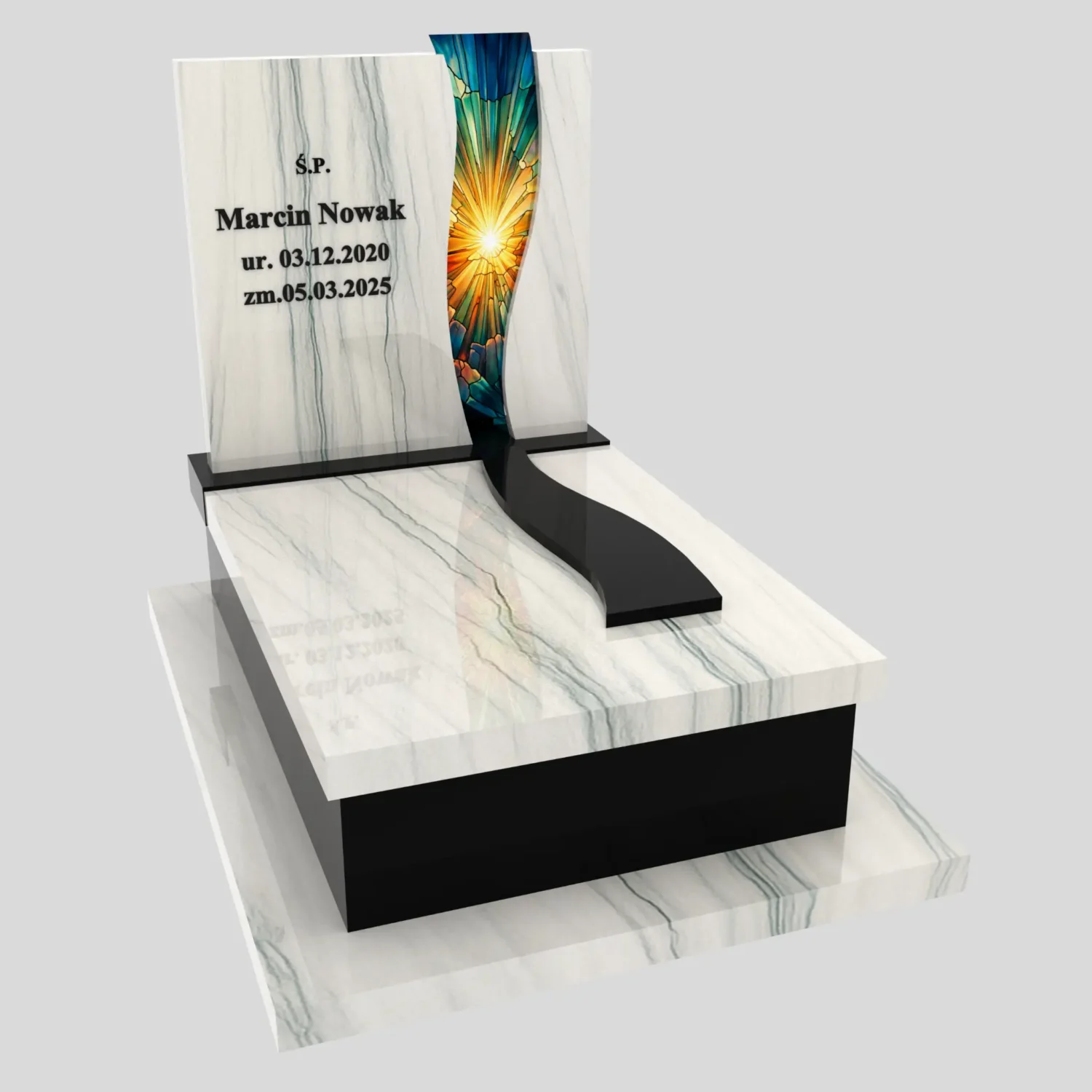 Pomnik dla dziecka z witrażem nieba D 85 zdjęcie 88