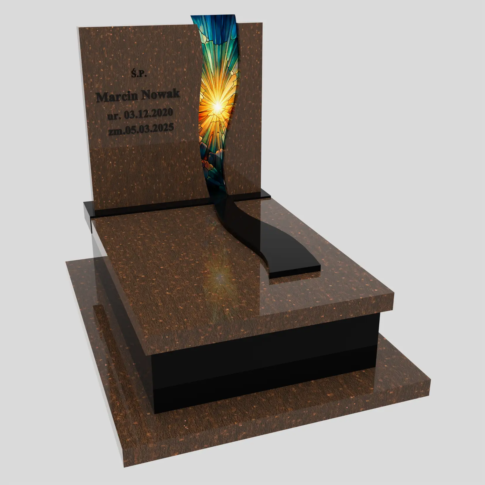 Pomnik dla dziecka z witrażem nieba D 85 zdjęcie 84