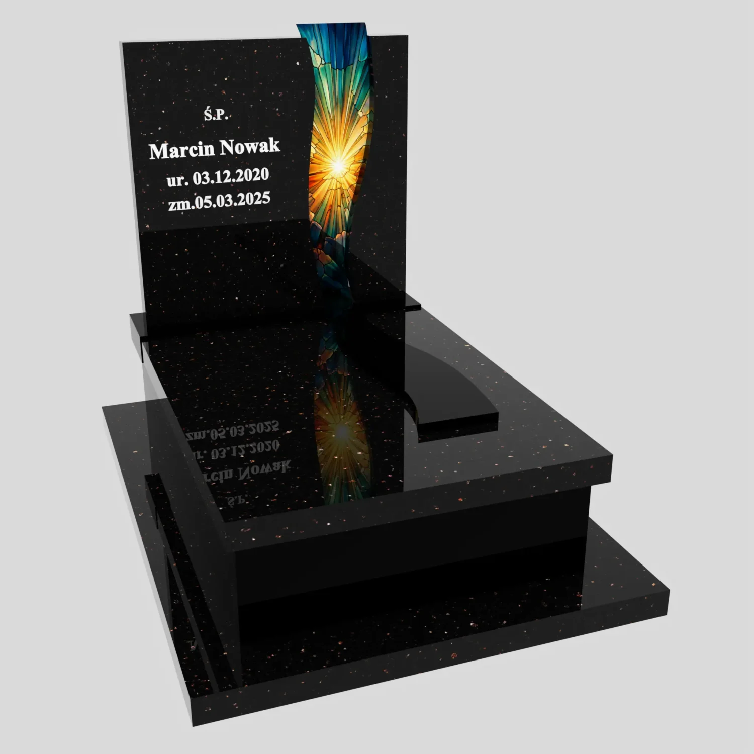 Pomnik dla dziecka z witrażem nieba D 85 zdjęcie 83