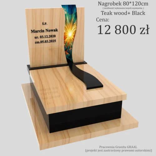 Nagrobki z witrażem -nagrobki urnowe wzory