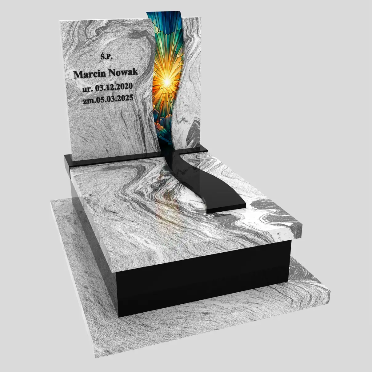 Pomnik dla dziecka z witrażem nieba D 85 zdjęcie 80