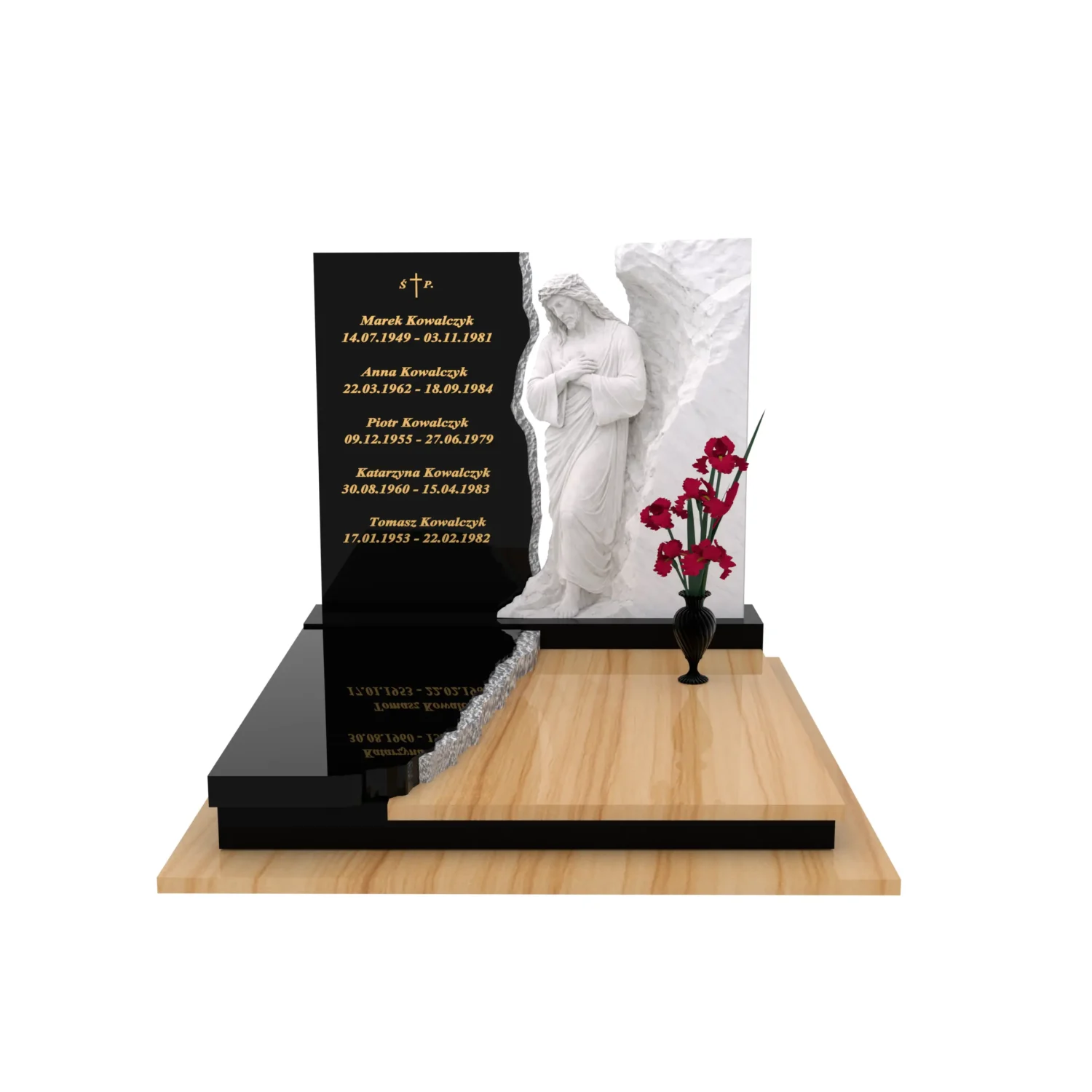 Nagrobek podwójny z rzeźbą Jezusa CK 117+360 – photo №12