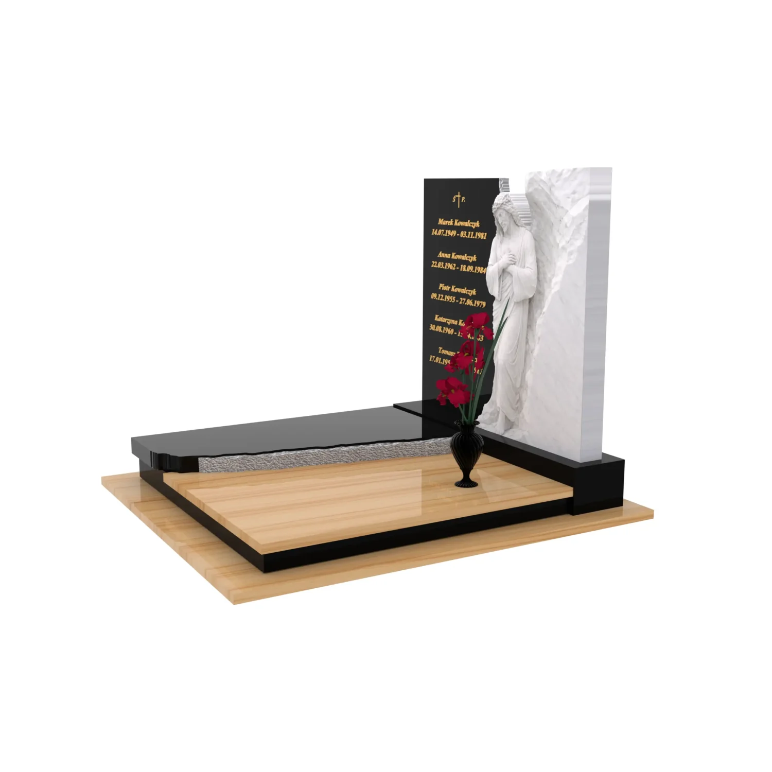 Nagrobek podwójny z rzeźbą Jezusa CK 117+360 – photo №2