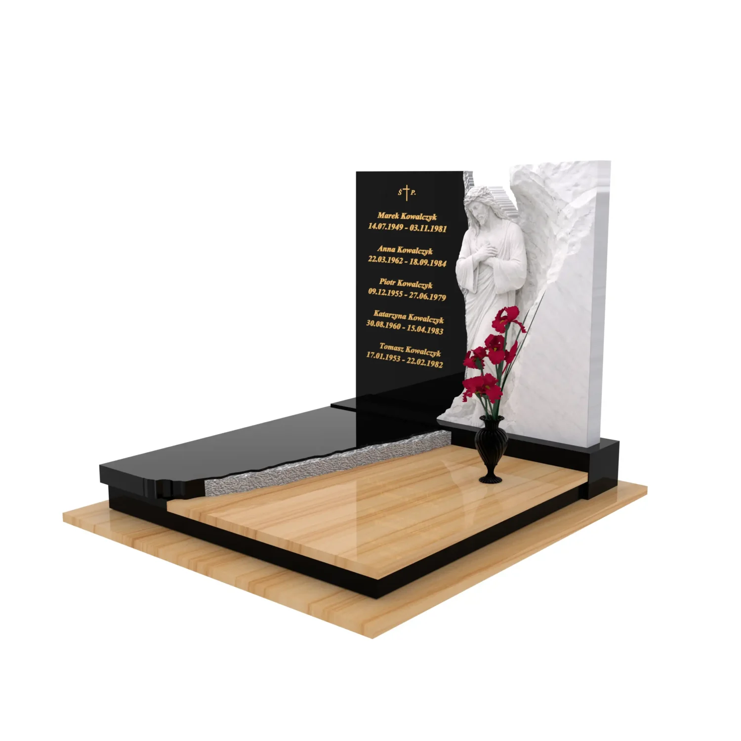 Nagrobek podwójny z rzeźbą Jezusa CK 117+360 – photo №1