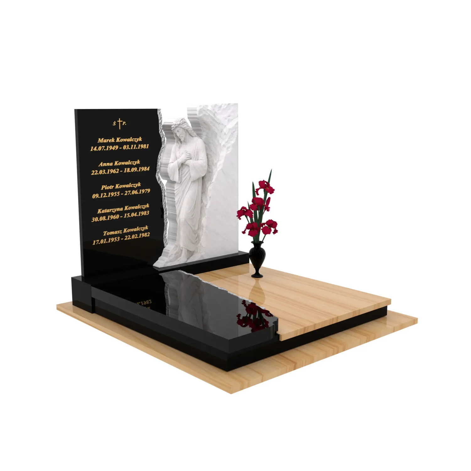 Nagrobek podwójny z rzeźbą Jezusa CK 117+360 – photo №11