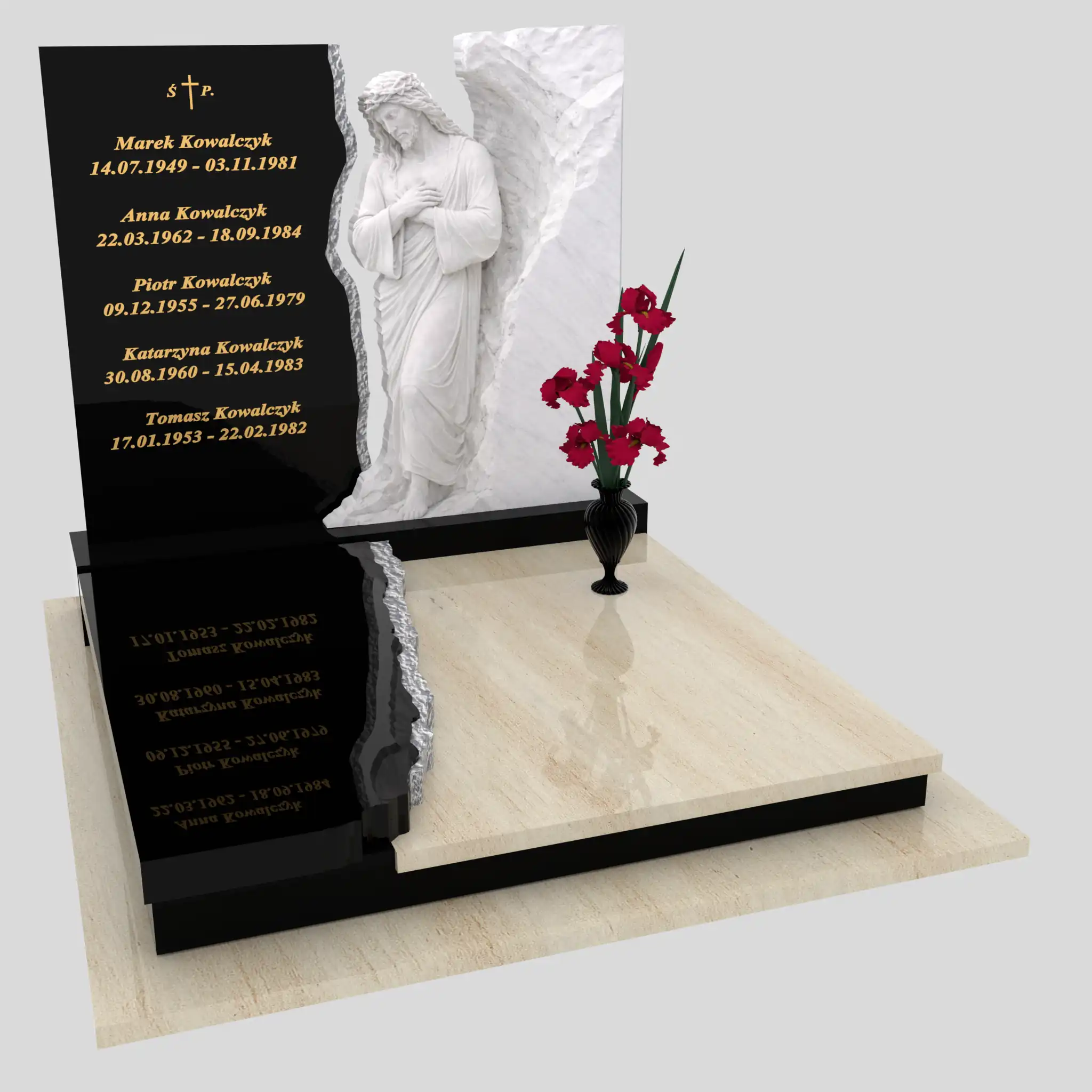 Nagrobek podwójny z rzeźbą Jezusa CK 117 zdjęcie 80