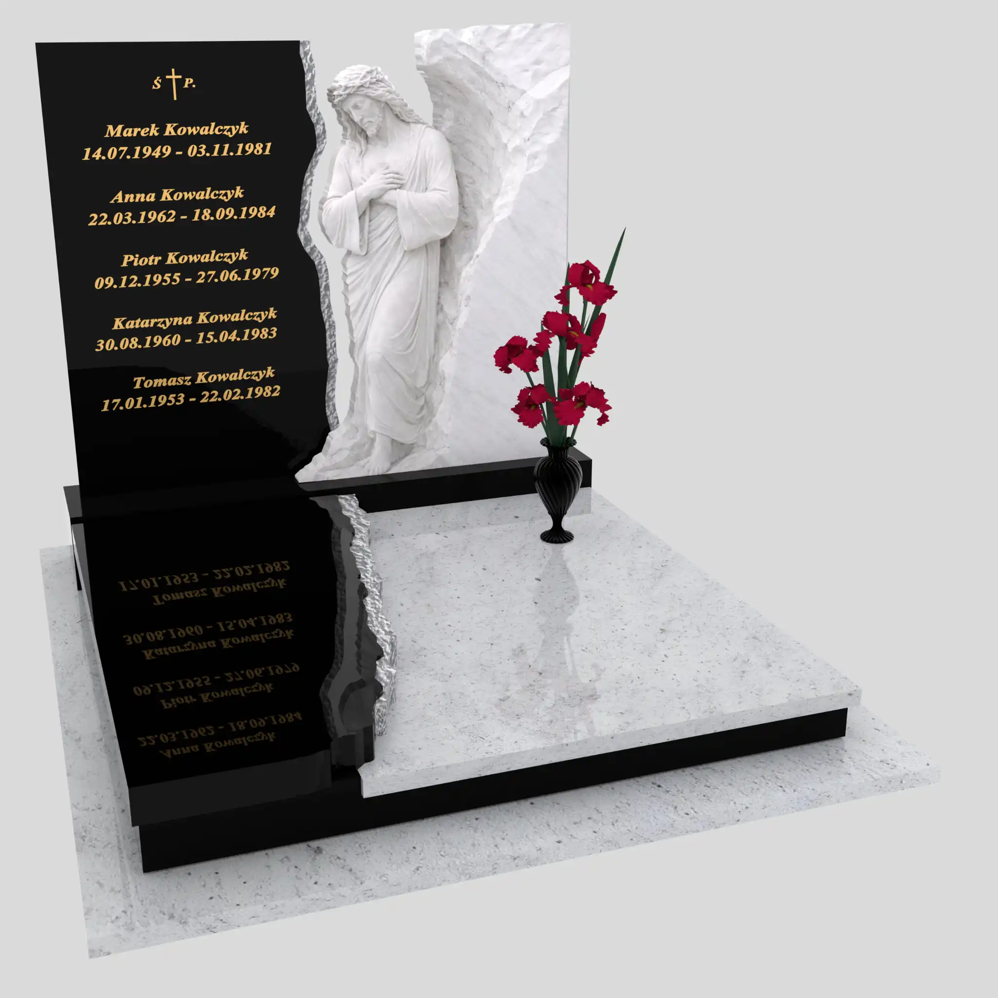 Nagrobek podwójny z rzeźbą Jezusa CK 117 zdjęcie 83