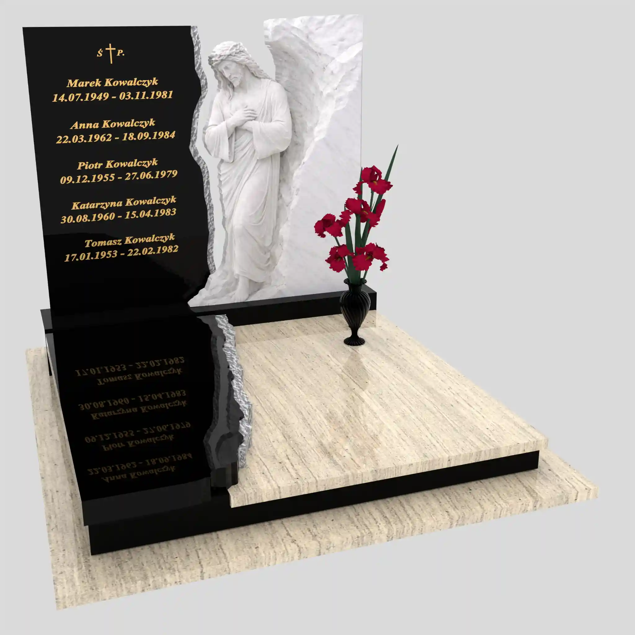 Nagrobek podwójny z rzeźbą Jezusa CK 117 zdjęcie 84