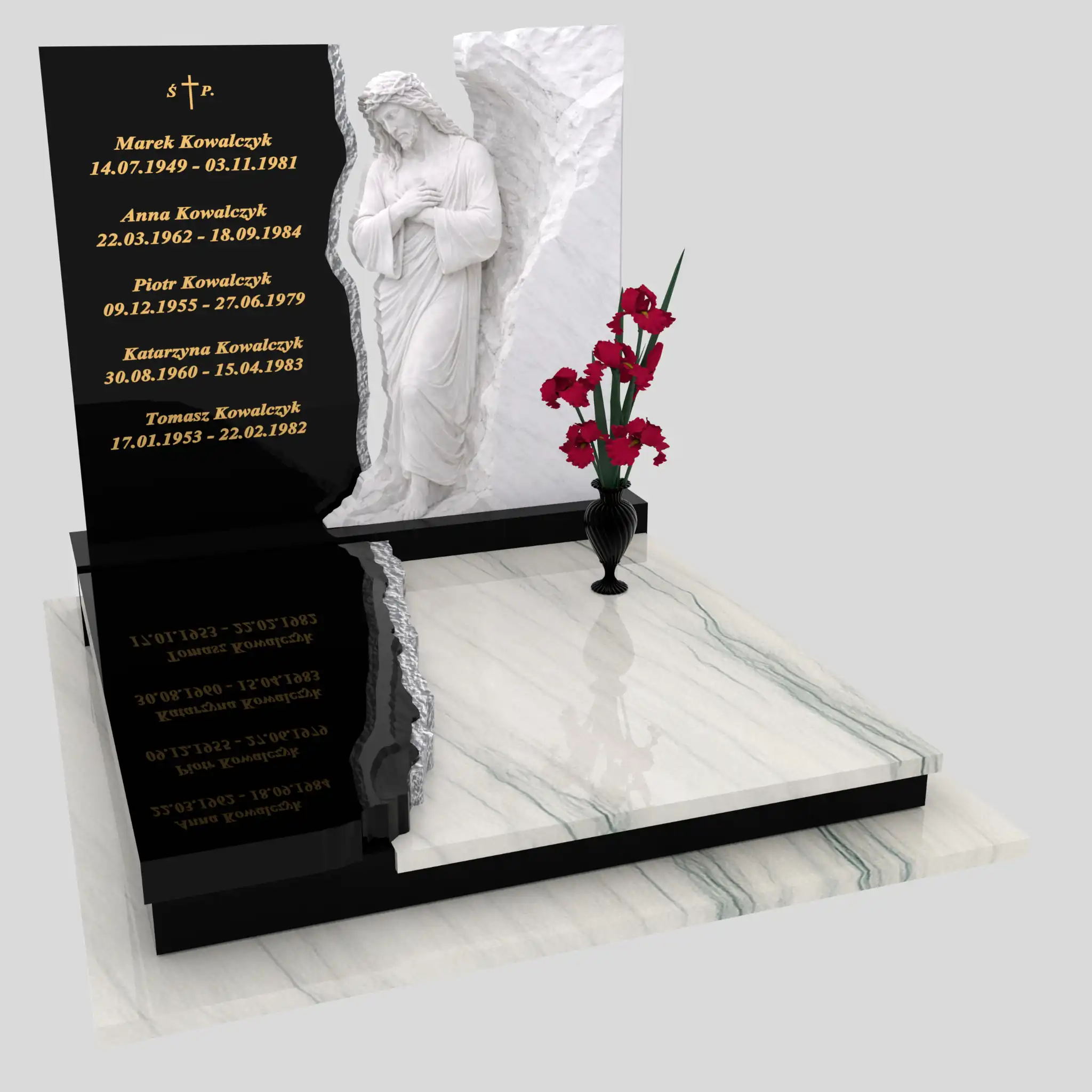 Nagrobek podwójny z rzeźbą Jezusa CK 117 zdjęcie 85