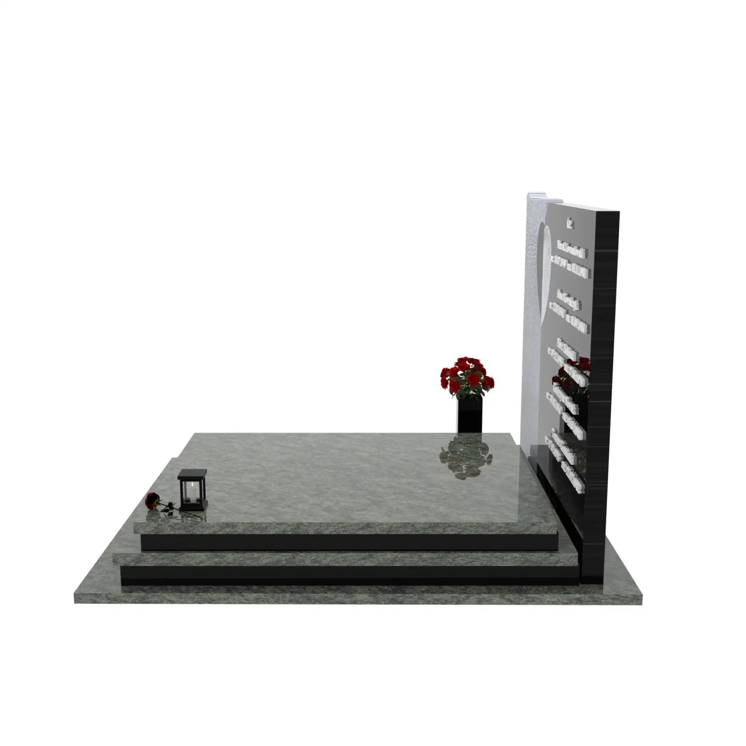 Nagrobek podwójny z rzeźbą serca CK 116+360 – photo №3