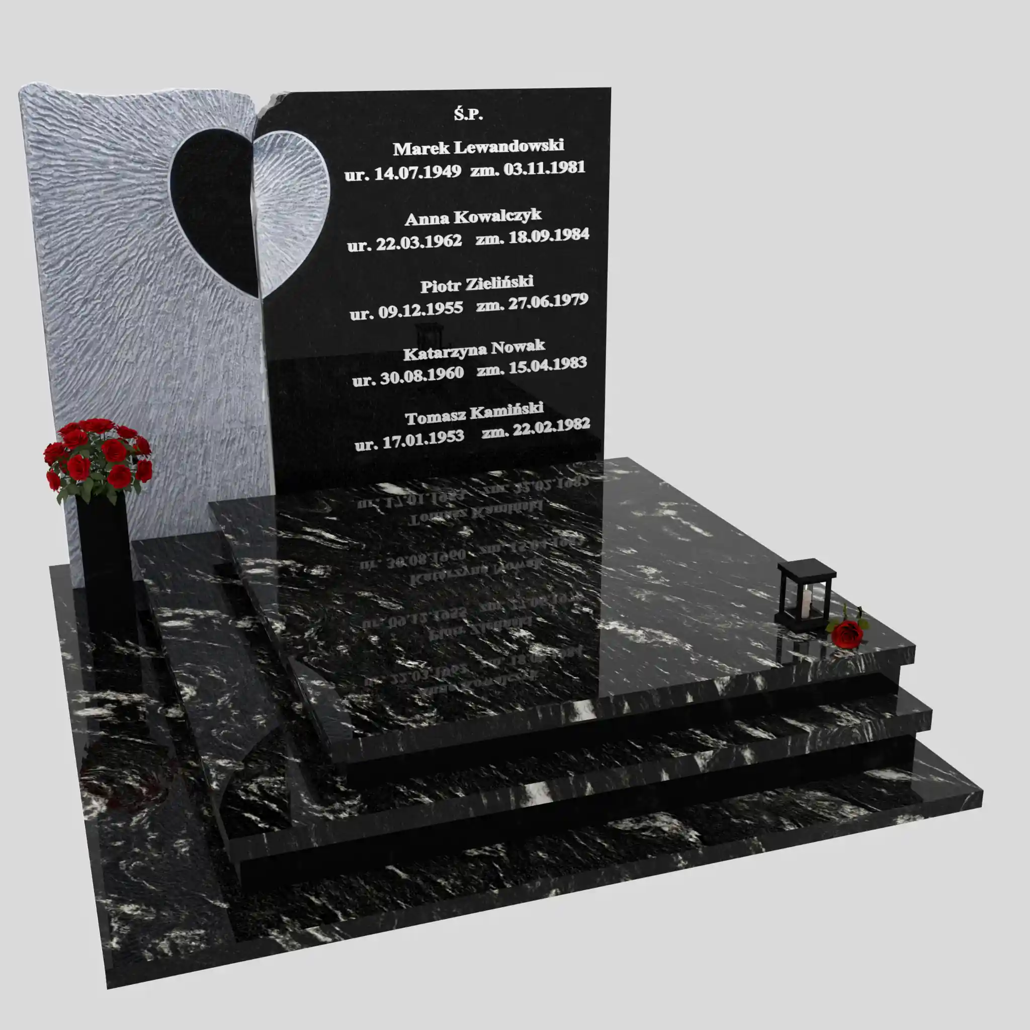 Nagrobek podwójny z rzeźbą serca CK 116 zdjęcie 86