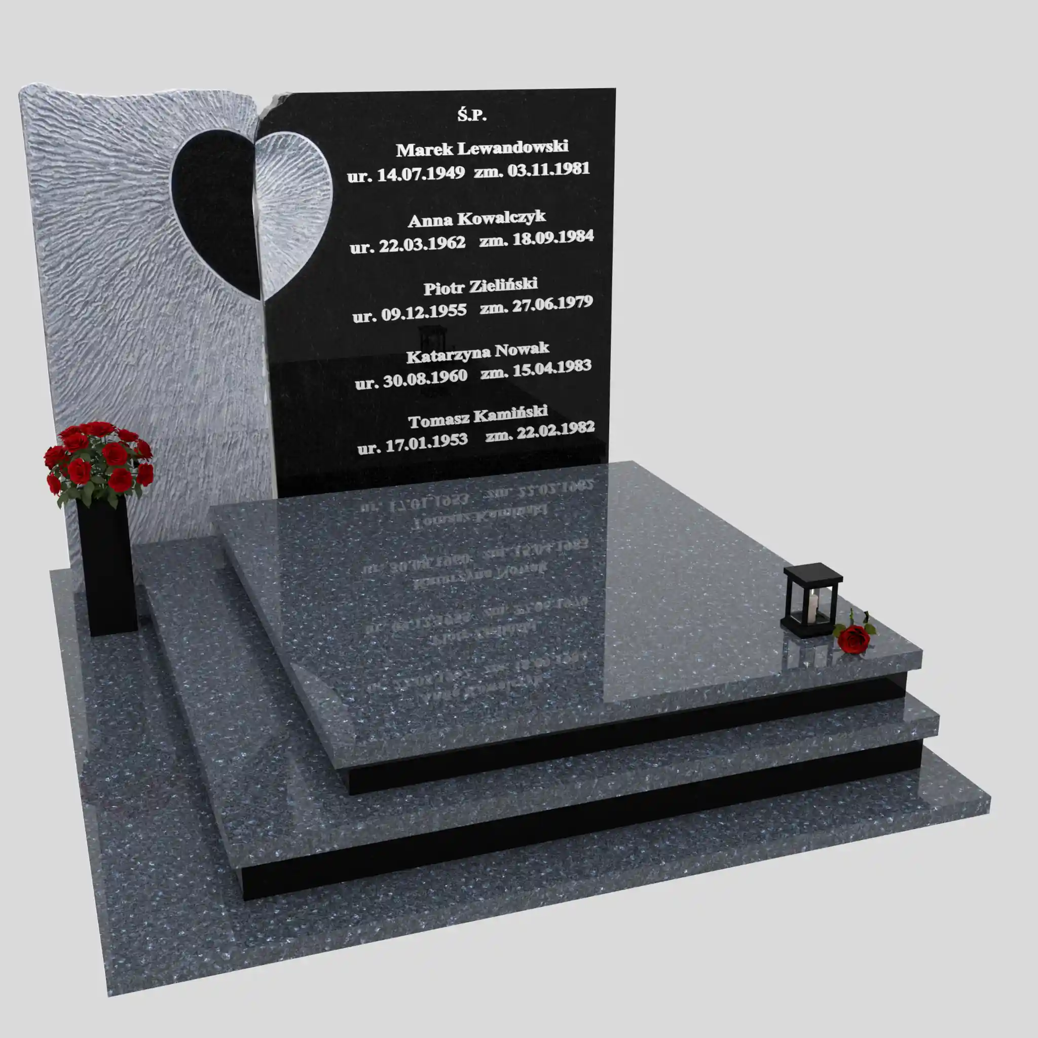 Nagrobek podwójny z rzeźbą serca CK 116 zdjęcie 84