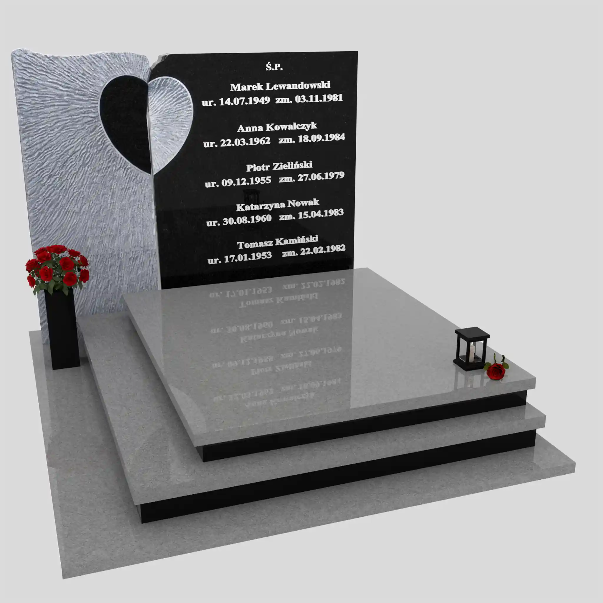 Nagrobek podwójny z rzeźbą serca CK 116 zdjęcie 83