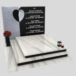 Nagrobek podwójny z rzeźbą serca CK 116 zdjęcie 40