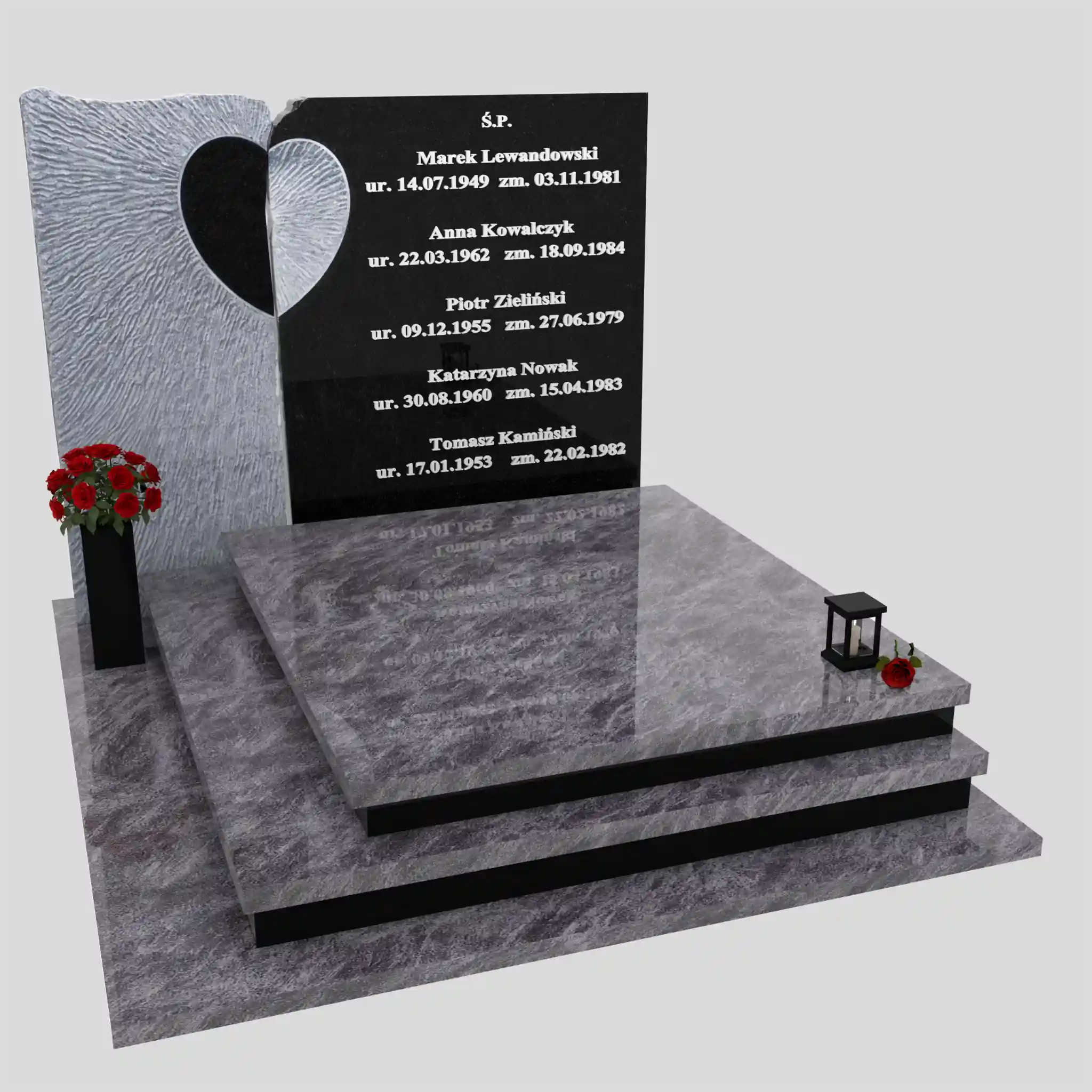Nagrobek podwójny z rzeźbą serca CK 116 zdjęcie 87