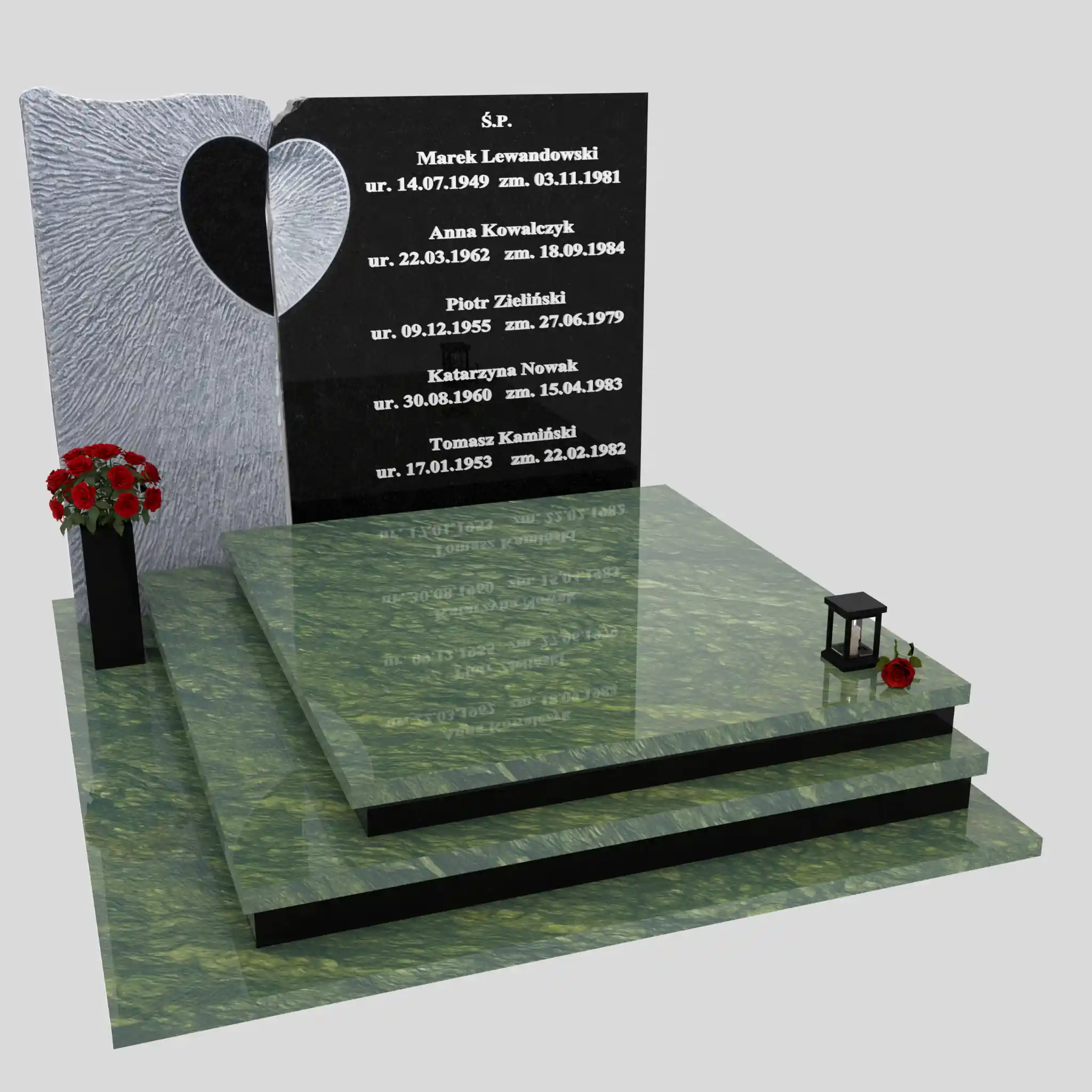 Nagrobek podwójny z rzeźbą serca CK 116 zdjęcie 88