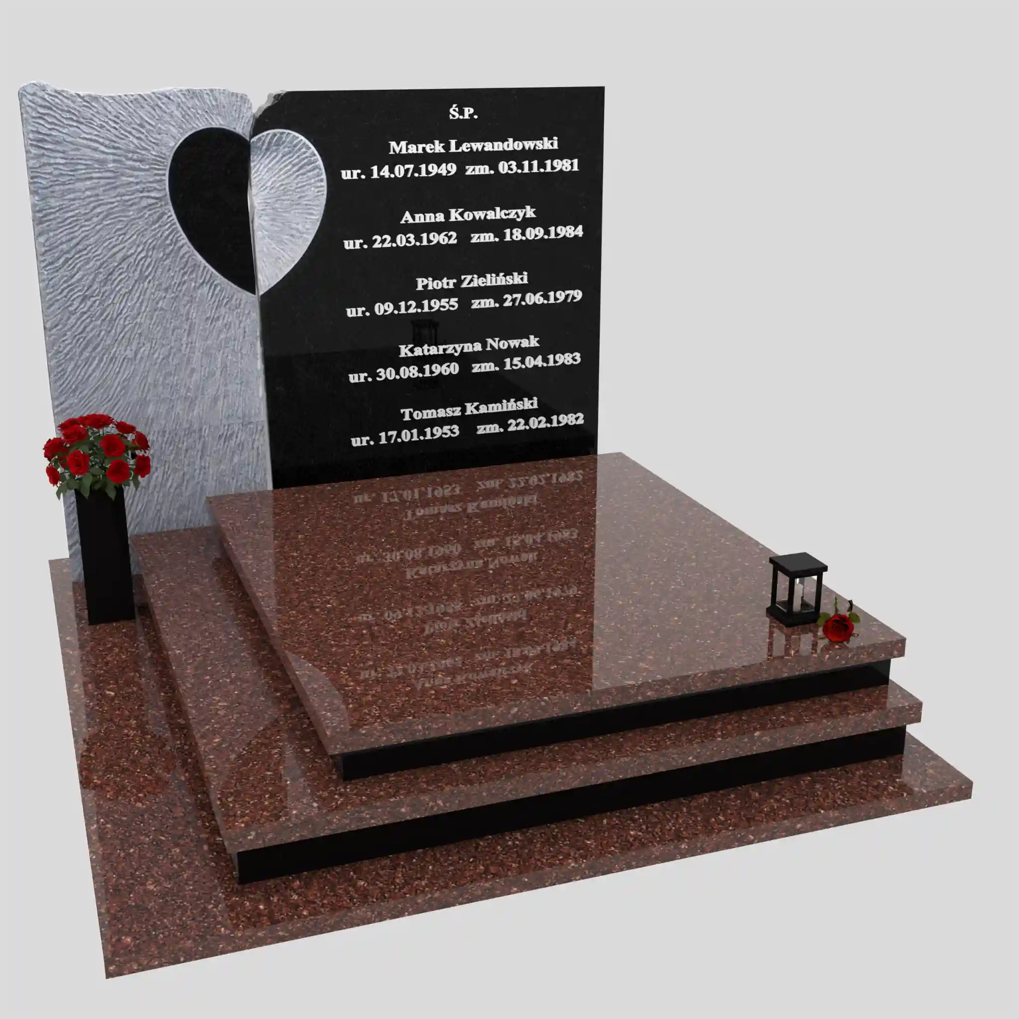 Nagrobek podwójny z rzeźbą serca CK 116 zdjęcie 92
