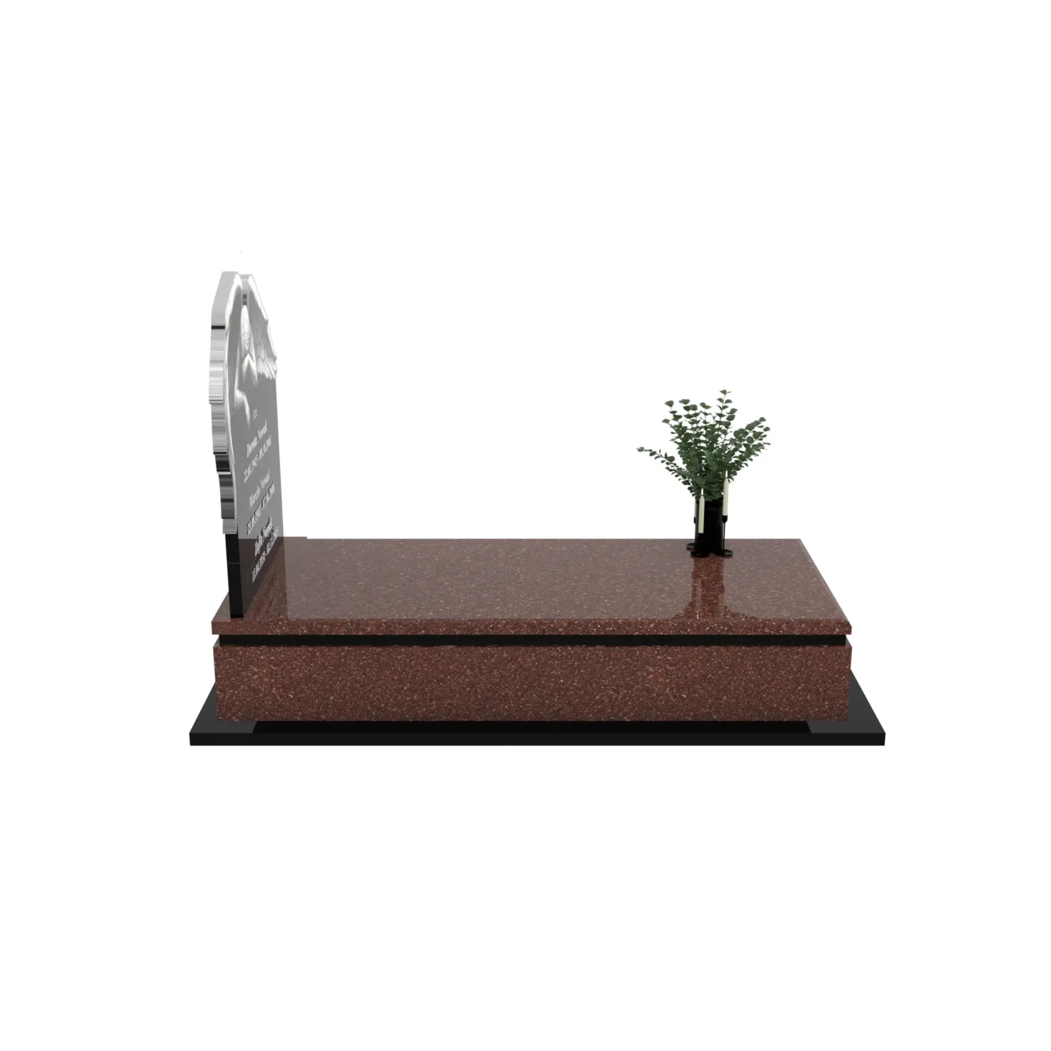 Nagrobek pojedynczy z grawerem anioła K 125+360 – photo №11