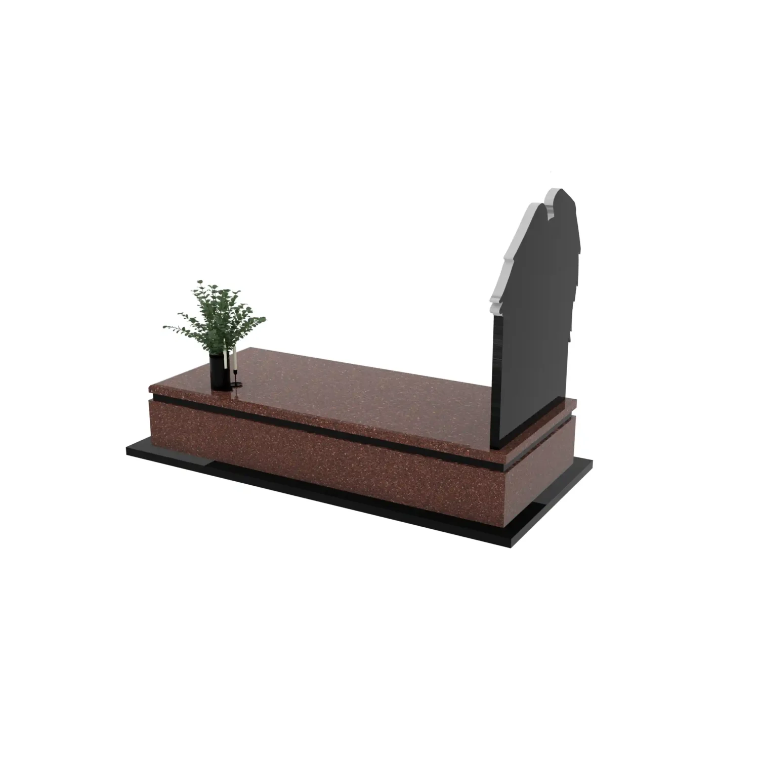 Nagrobek pojedynczy z grawerem anioła K 125+360 – photo №6