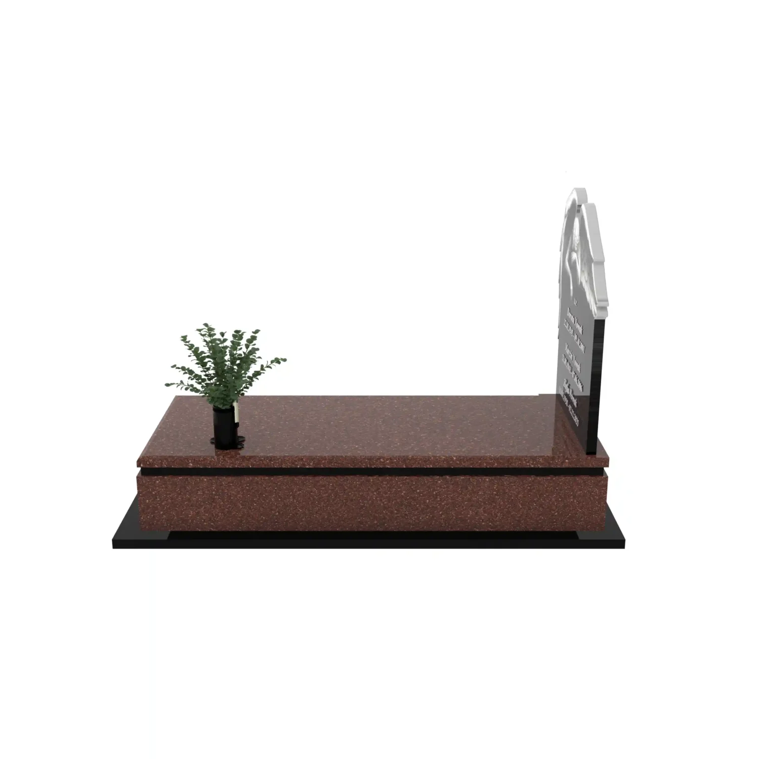 Nagrobek pojedynczy z grawerem anioła K 125+360 – photo №5