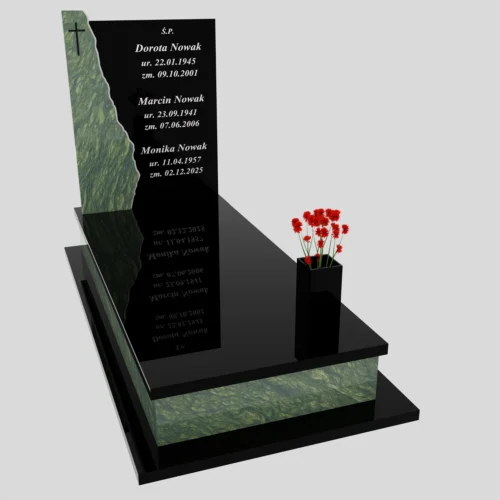 Nagrobki Warszawa | nagrobki pojedyncze z krzyżem z granitu picasso