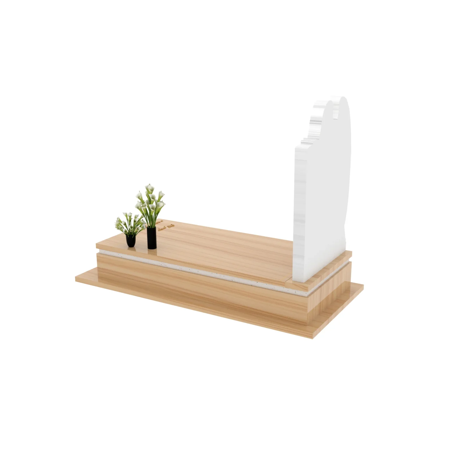 Nagrobek pojedynczy z rzeźbą anioła z marmuru CK 183+360 – photo №3