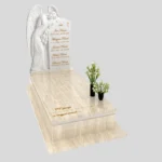 Nagrobek pojedynczy z rzeźbą anioła z marmuru CK 183 zdjęcie 41