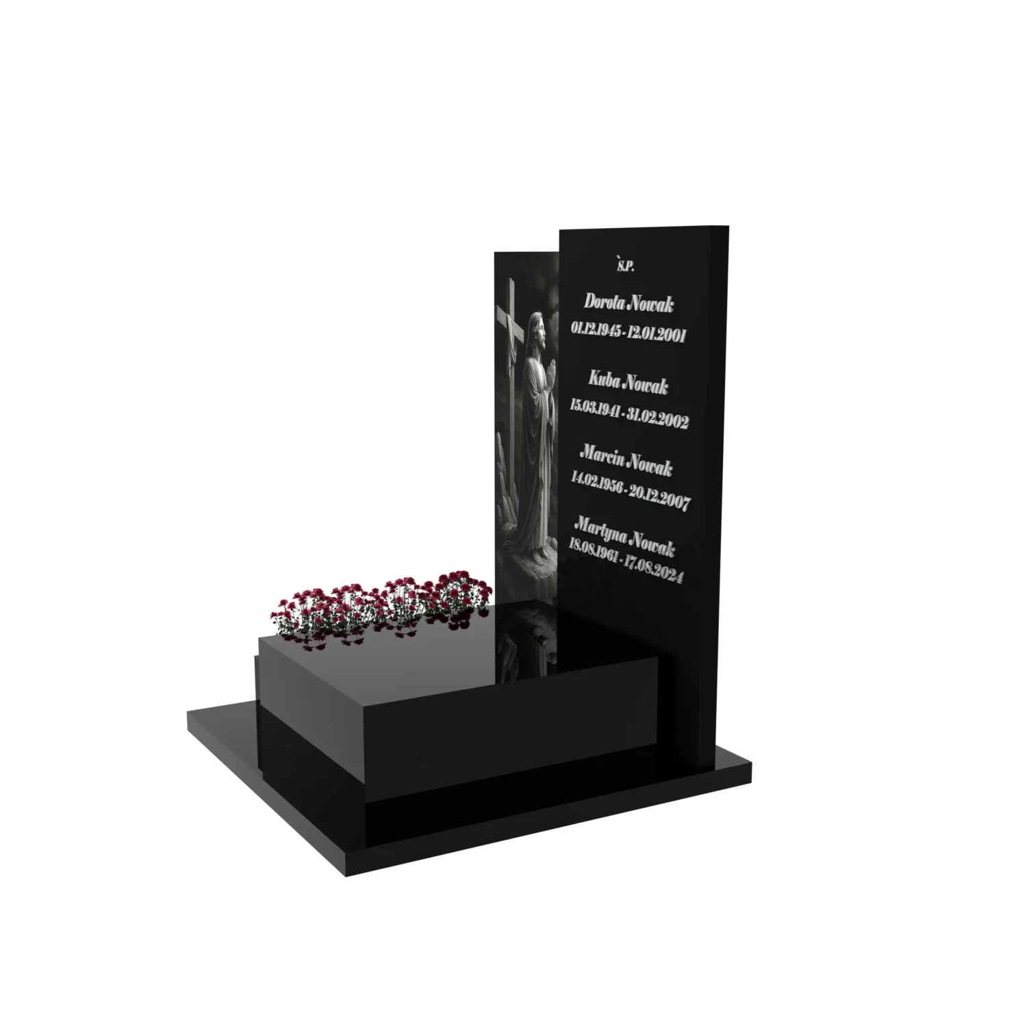 Nagrobek urnowy z grawerem Jezusa U 127+360 – photo №10