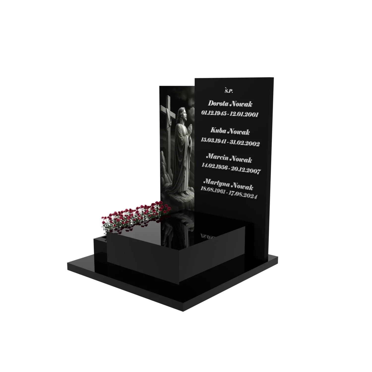 Nagrobek urnowy z grawerem Jezusa U 127+360 – photo №9