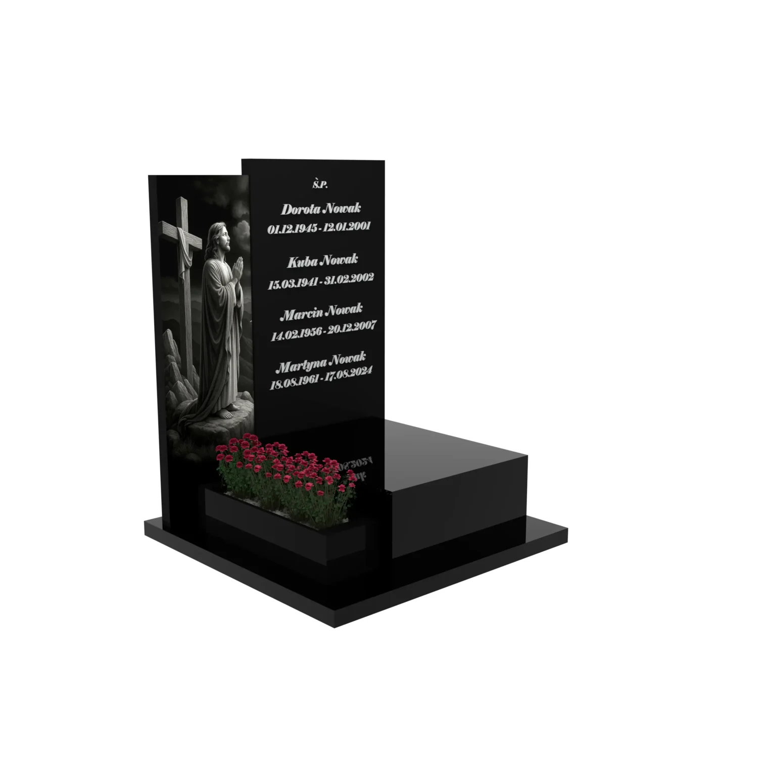 Nagrobek urnowy z grawerem Jezusa U 127+360 – photo №7