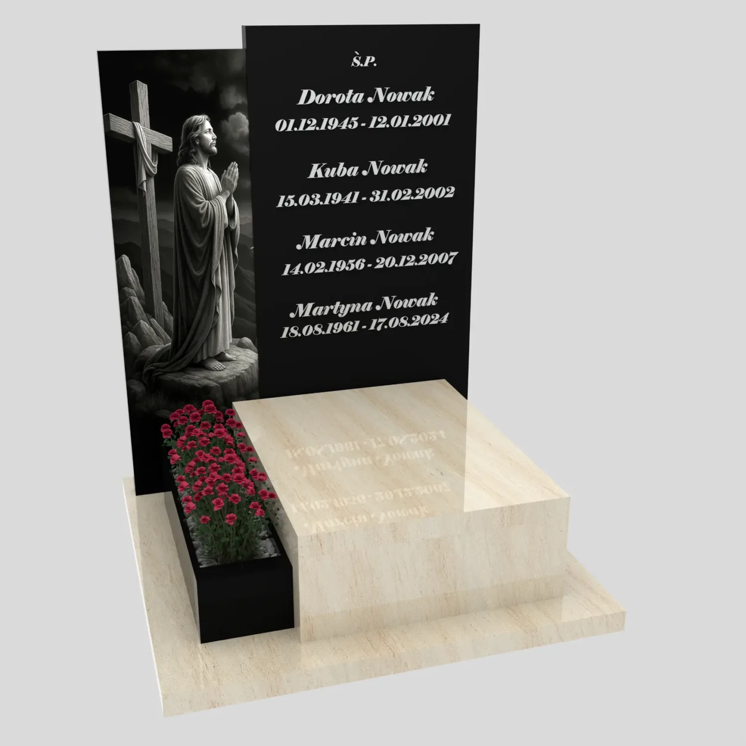 Nagrobek urnowy z grawerem Jezusa U 127 zdjęcie 94