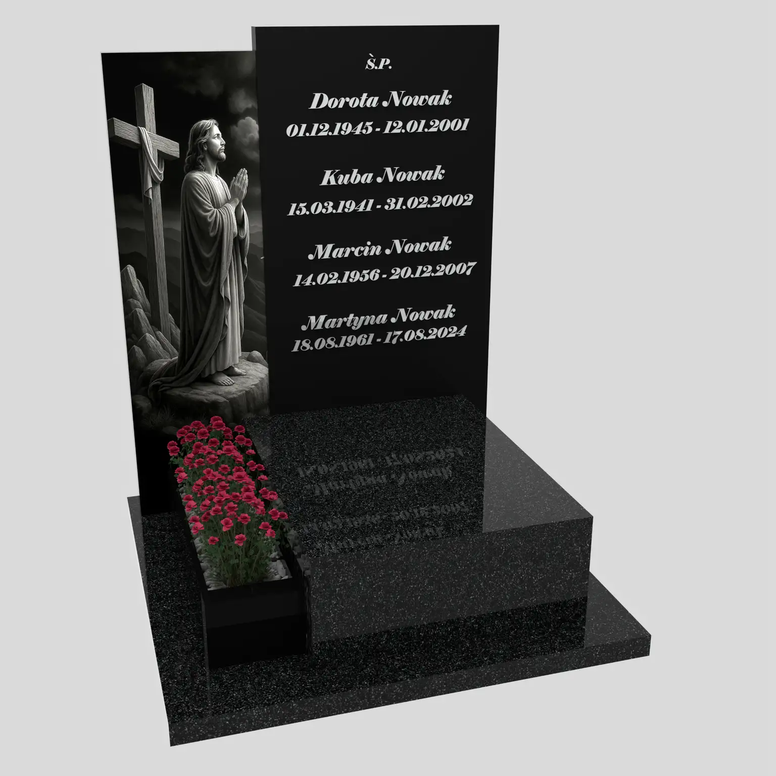 Nagrobek urnowy z grawerem Jezusa U 127 zdjęcie 89