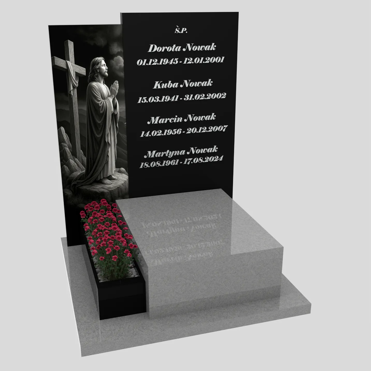 Nagrobek urnowy z grawerem Jezusa U 127 zdjęcie 86