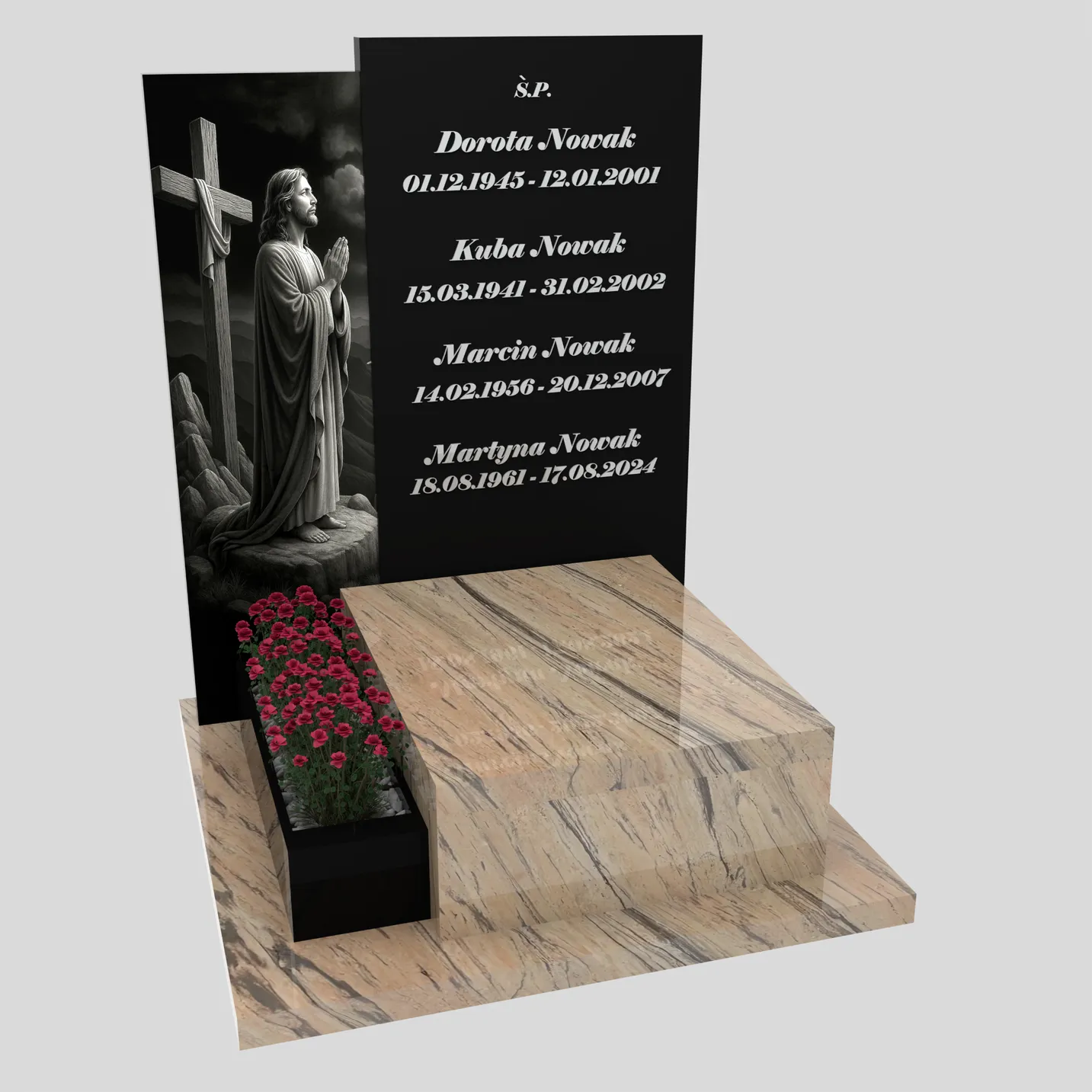 Nagrobek urnowy z grawerem Jezusa U 127 zdjęcie 83