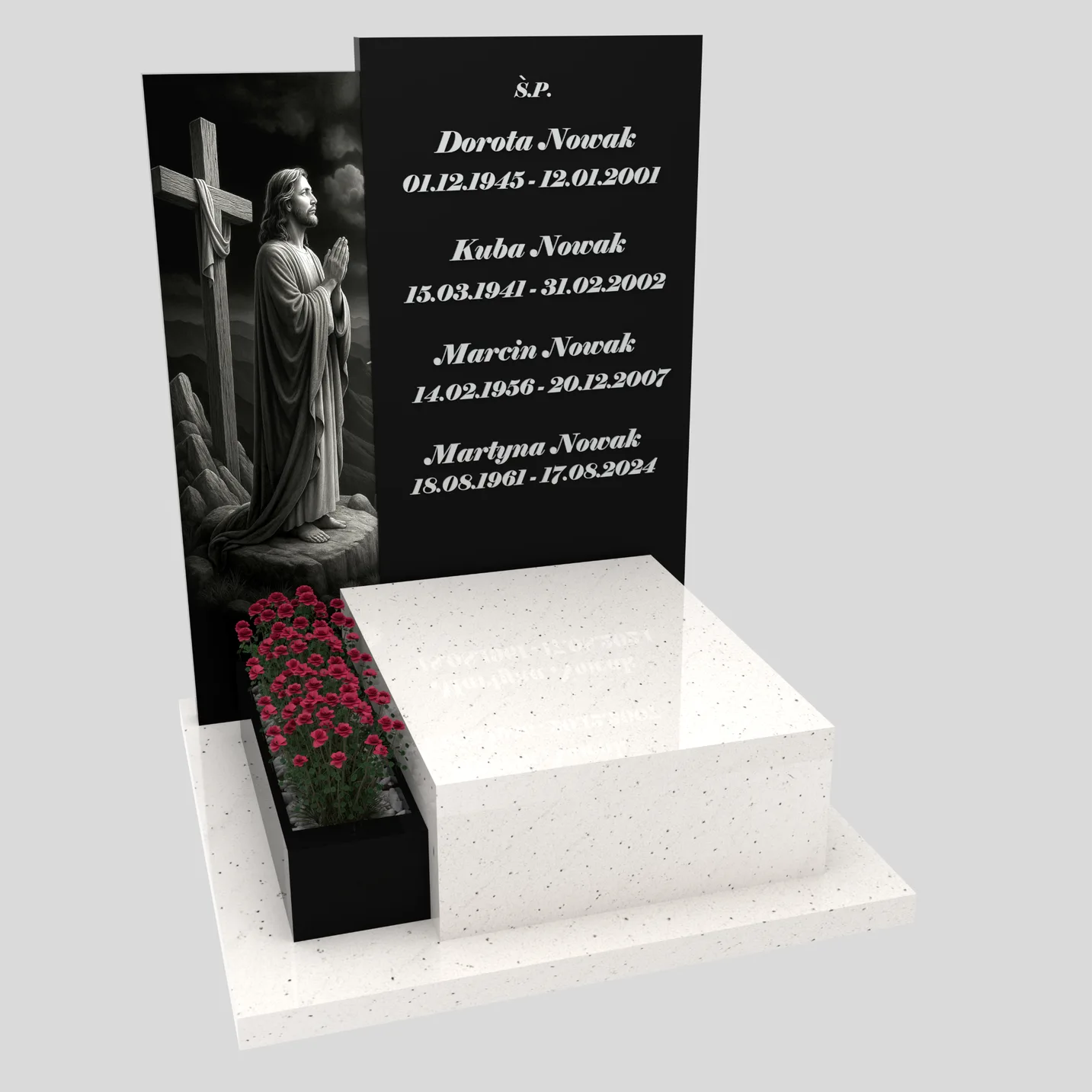 Nagrobek urnowy z grawerem Jezusa U 127 zdjęcie 80