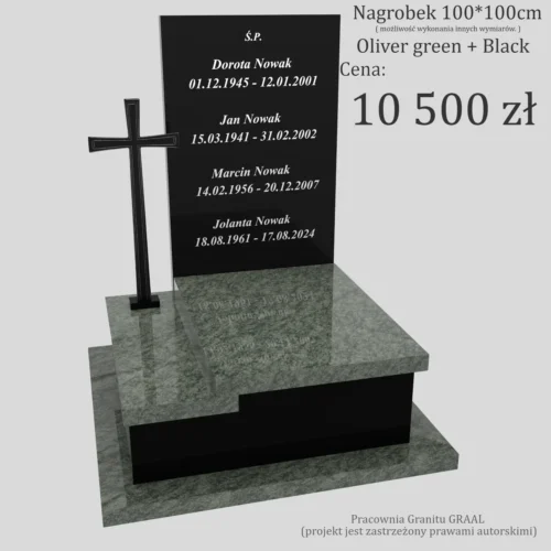 Nagrobki urnowe z krzyżem U126 – nagrobki urnowe nowoczesne