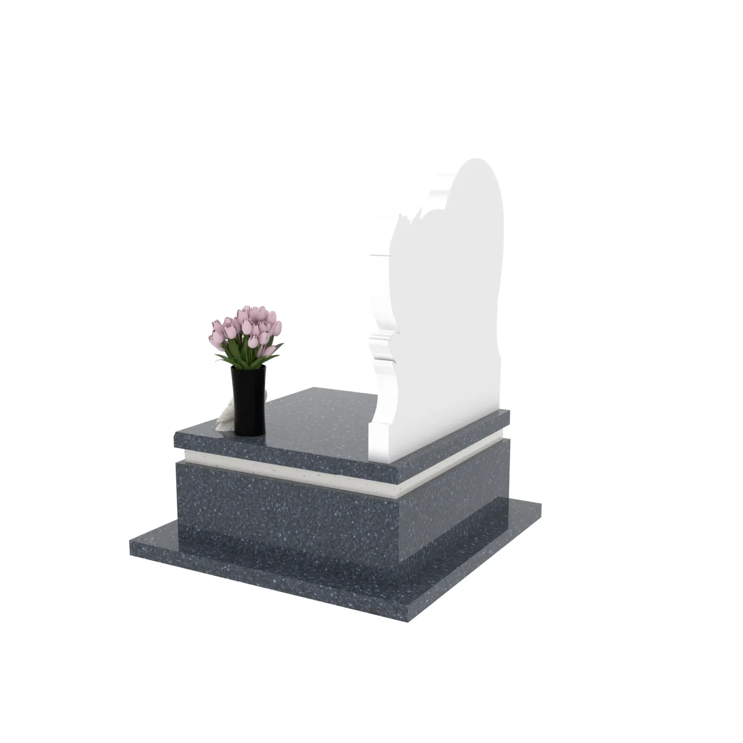 Nagrobek urnowy z rzeźbą serca i gołębia U 128+360 – photo №3