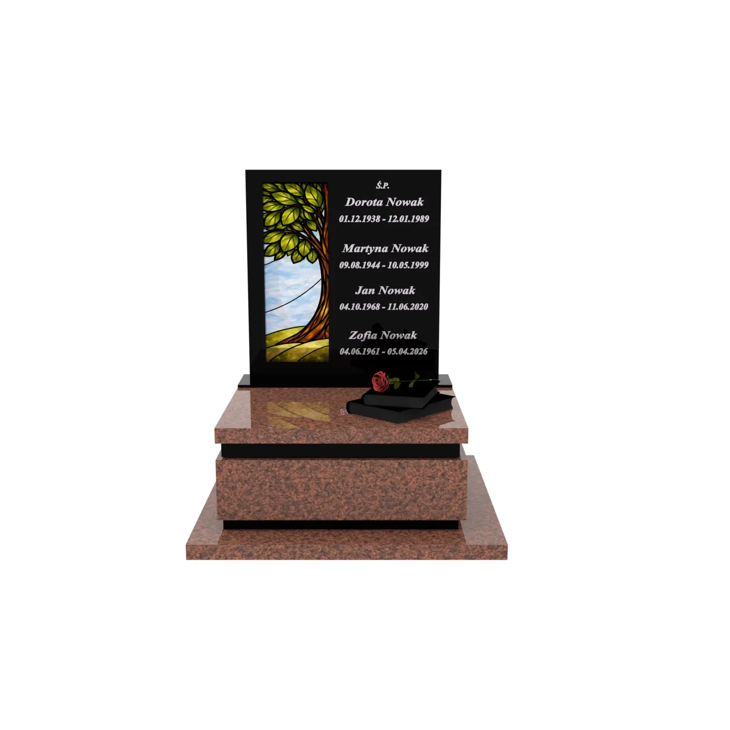 Nagrobek urnowy z witrażem drzewa U 129+360 – photo №12