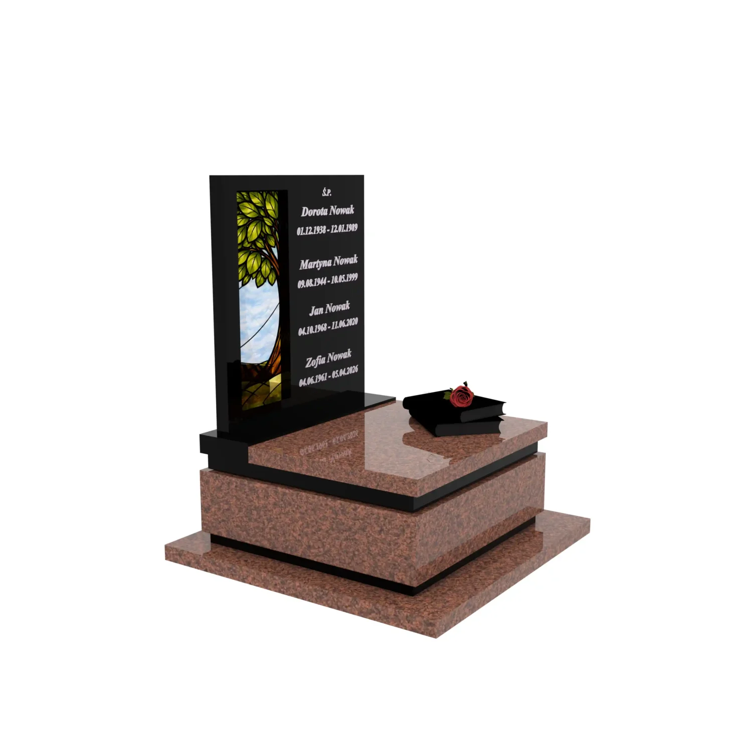 Nagrobek urnowy z witrażem drzewa U 129+360 – photo №10