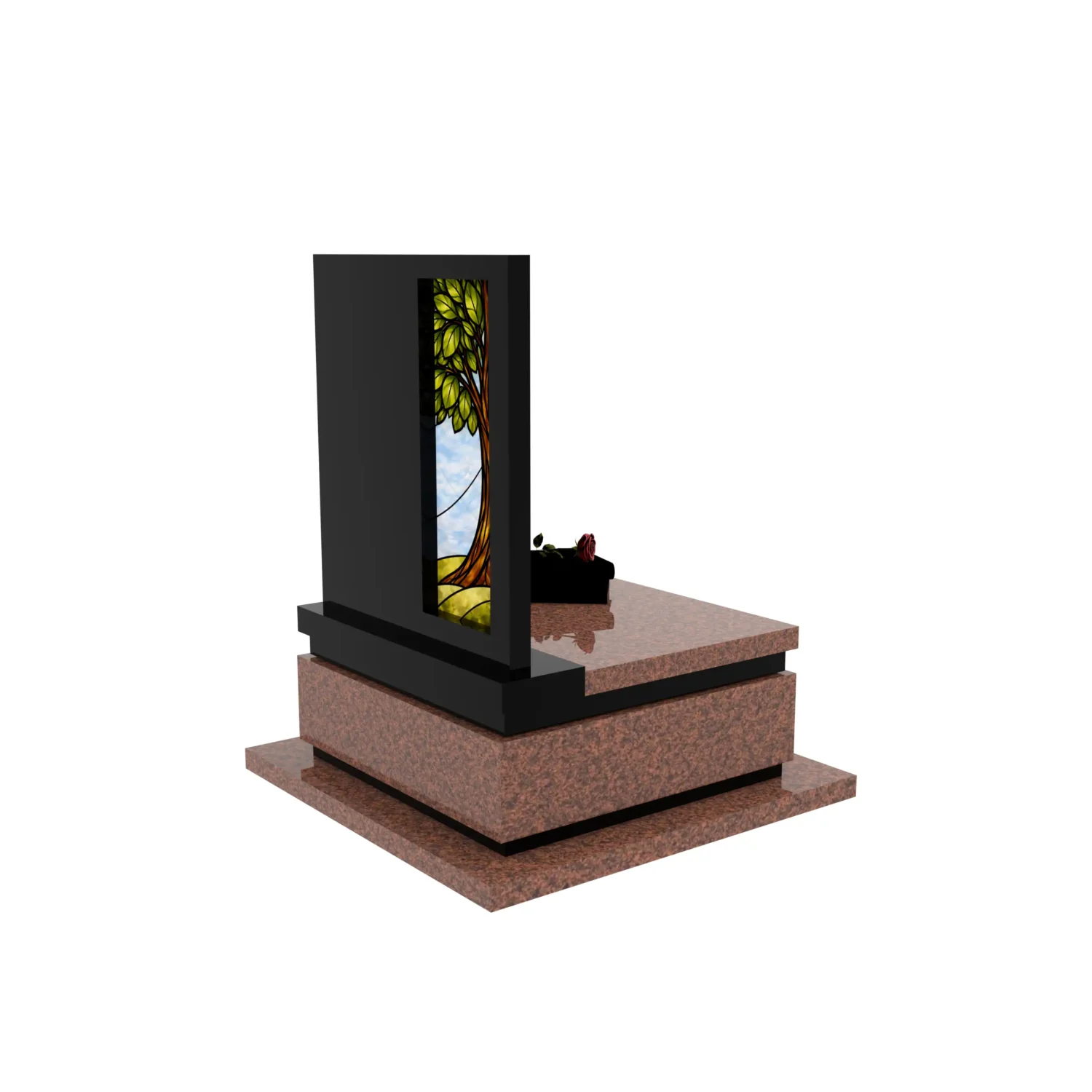 Nagrobek urnowy z witrażem drzewa U 129+360 – photo №8