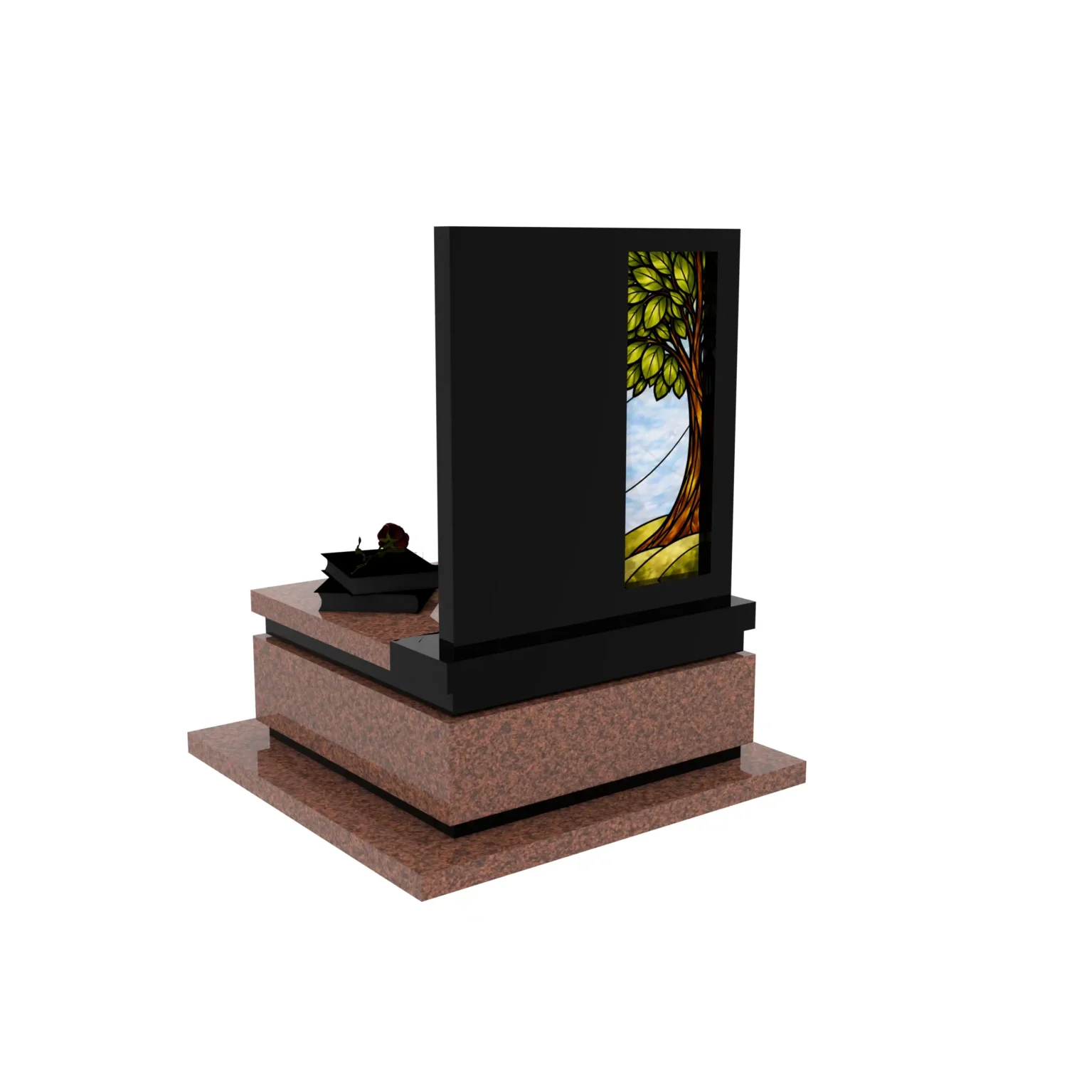 Nagrobek urnowy z witrażem drzewa U 129+360 – photo №5