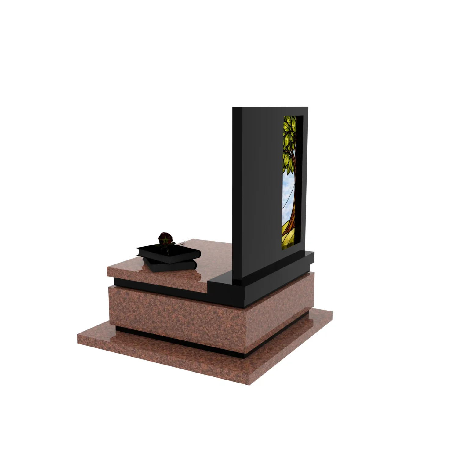 Nagrobek urnowy z witrażem drzewa U 129+360 – photo №4