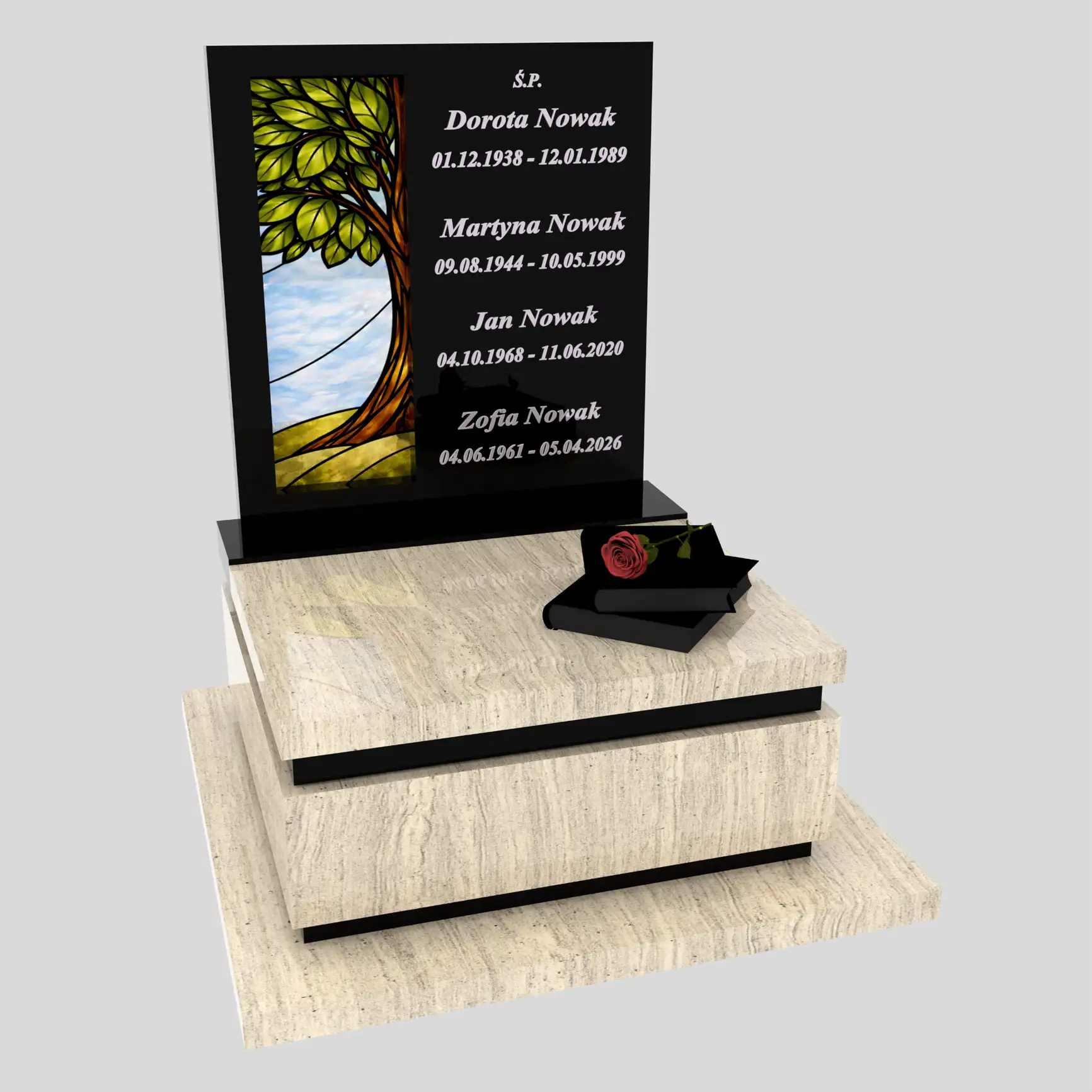 Nagrobek urnowy z witrażem drzewa U 129 zdjęcie 87