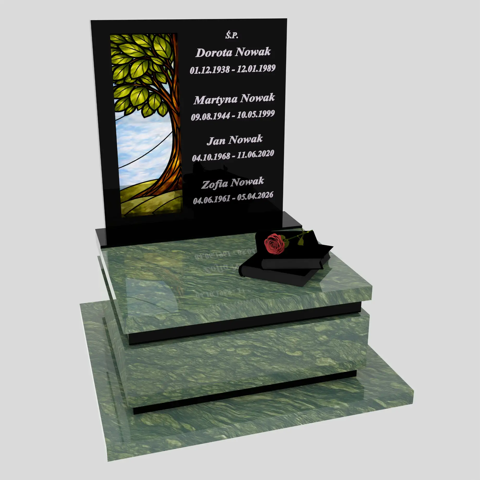 Nagrobek urnowy z witrażem drzewa U 129 zdjęcie 84