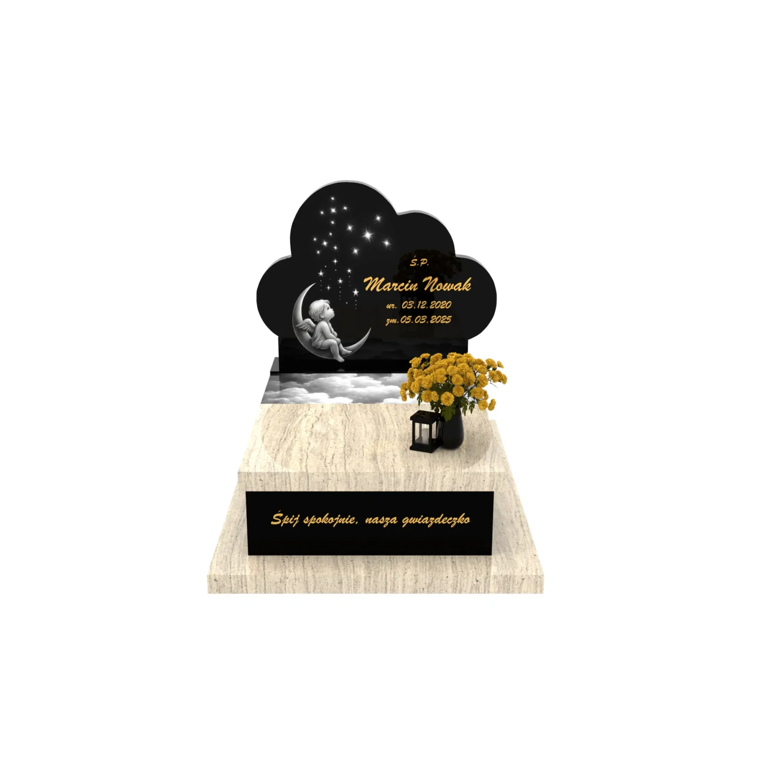 Nagrobek dla dziecka z grawerem aniołka D 88+360 – photo №12